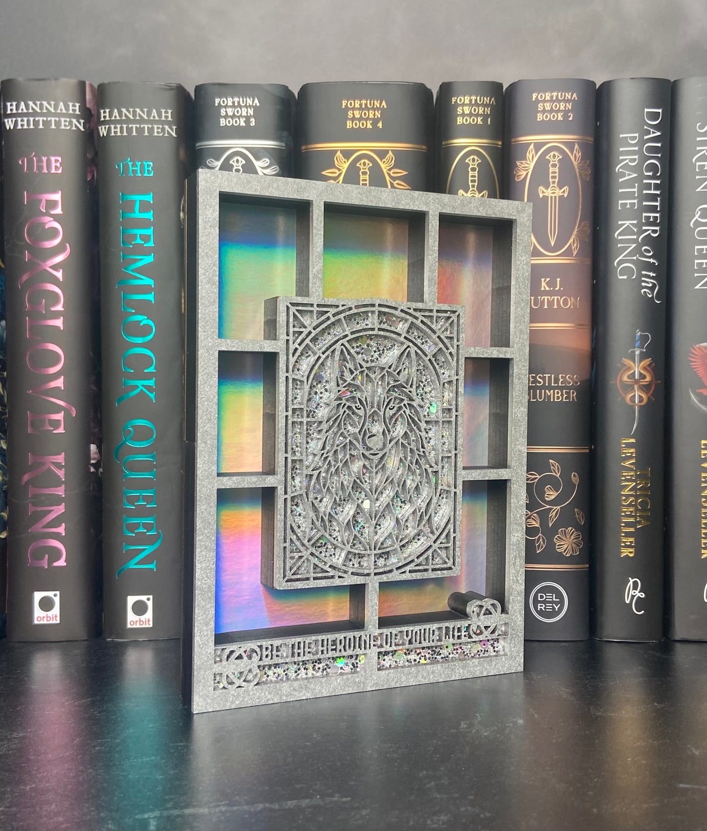Be the Heroine of Your Life Wolf Mini Bookshelf