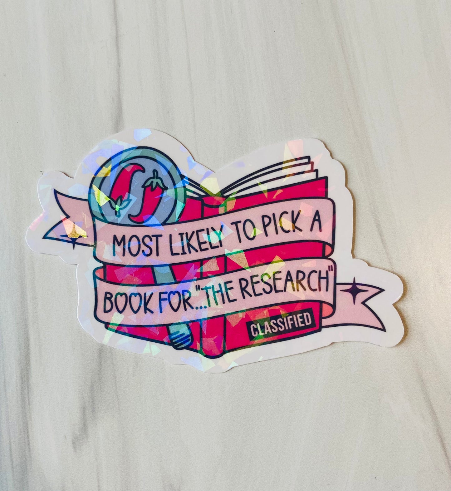 Most likely to pick a book for “the research”