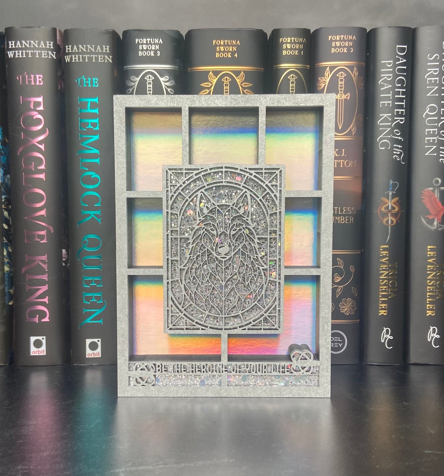 Be the Heroine of Your Life Wolf Mini Bookshelf